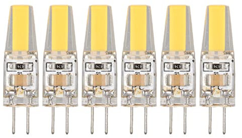 Haofy 6 Stück 6W 500LM G4 Birne LED COB Silikagel Energiesparlampe Birne für Deckenlampe Wandlampe Tischlampe 220V LED Birne Dimmbare Glühbirne(#1)