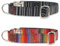 Made by Nami Boho Hundehalsband 2er Set aus Nylon - Versch. Größen kleine & große Hunde - Verstellbar, Atmungsaktiv & Leicht - Premium Hundehalsbänder (XS (22-32 cm), Schwarz & Multi)