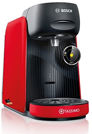Bosch Tassimo Finesse Kapselmaschine TAS16B7 Kaffeemaschine by, 70 Getränke, intensiverer Kaffee auf Kopfdruck, Abschaltautomatik, perfekt dosiert, platzsparend, 1400 W, rot