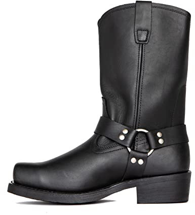 Harness Hi Uomo Cowboy Biker Stivali,Nero,43 EU