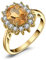 JewelryPalace Prinzessin Diana Kate Middleton Edelstein Echt Citrin Ringe, Verlobungsring Eheringe Promise Verlobung Ring Silber 925 Damen, Silberringe Antragsring Ringe, Damen Schmuck Vergoldet 54