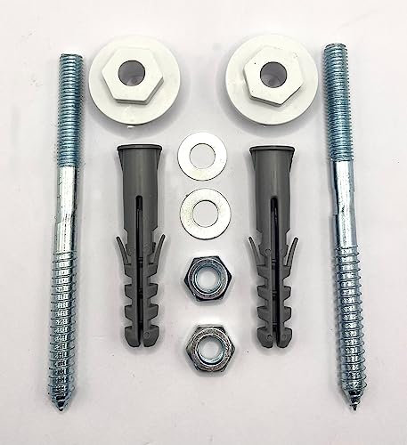 Greened House Kit de fixation murale pour lavabo de salle de bain - 120 mm/140 mm - Vis bouchons, écrous et rondelles (120 mm)