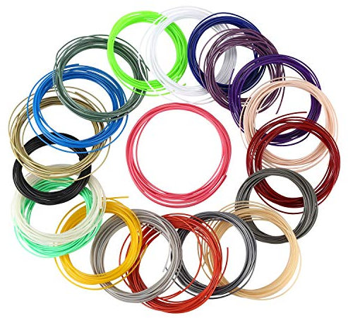 Rous 3D Drucker Filament 1,75 Mm PLA Filament StüCk mit 20 Durchmesser Filament Farbe 16 Fuß Gesamt 328 Fuß