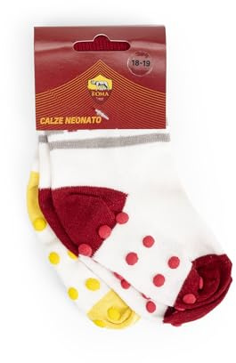 AS Roma Set 2 Paia Calzini, Grigi-Giallo e Rossi, 16-17