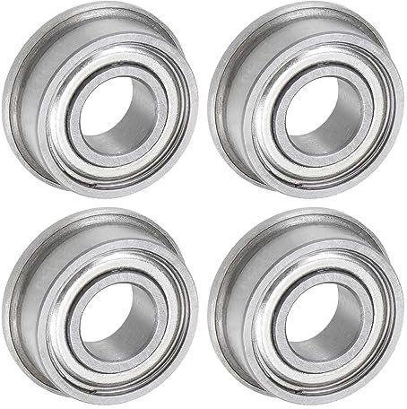 uxcell MF115ZZ Flanschkugellager, 5 x 11 x 4 mm, doppelt geschirmt, Chromstahl, 4 Stück