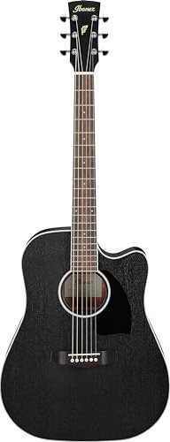 Ibanez PF16MWCE-WK Weathered Black Open Pore - Westerngitarre