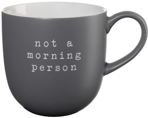 Home4You Kaffeetasse - Grau - New Bone China - 350 ml