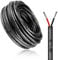 5 Meter 16AWG 2x1,5mm² Elektrischer Draht, 2 Adrig Kabel 5V/12V/24V Stromkabel Verzinntes Kupferkabel，Flexibel und Weich Niedrige Impedanz Hohe Temperaturbeständigkeit Verlängerungskabel