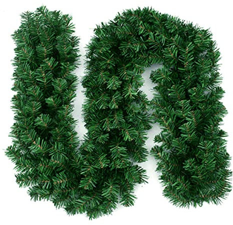 Guirnalda Navideña De Pino Artificial, Guirnaldas Navideña Verde Abeto Artificial, Navidad Decoradas Al Aire Libre De Interior para La Fiesta De Navidad Chimenea Escalera