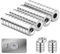 HIKPACKER 40 Stück Neodym Magnete mit Loch, Extra Stark 10mmx3mm, Rund, Silber, für Whiteboard, Kühlschrank, Fotos und Magnettafeln