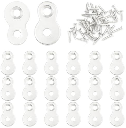 ITROLLE 20 Stück robuste Figur 8 Tischverbinder, Schreibtischbefestigungs-Clip, Tischplatten-Verbinder, Schreibtischbefestigungen, Clip mit Schrauben