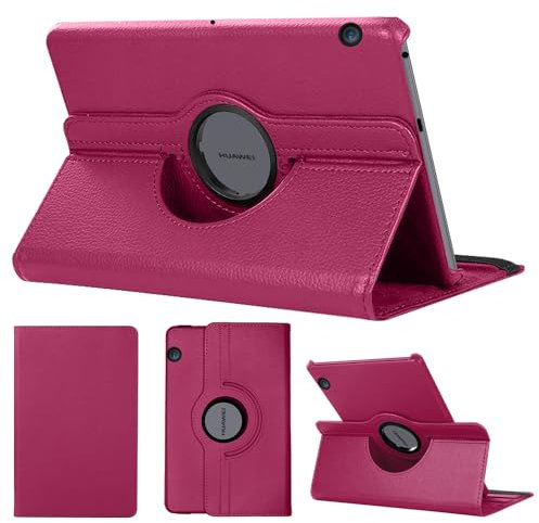 SWEIMEN 360° Rotating Case for Huawei MediaPad T5 10 Tablet Multiple Angle Adjustable Stand Flip Cover