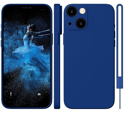 WXX für iPhone 14 Hülle Silikon Case, Dünn Slim mit Microfiber, Kratzfeste Rundumschutz Case für iPhone 14 6.1'' Blau