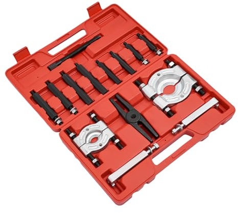 14 TLG Lagerabzieher Set Trennmesser Satz Polradabzieher, Trennmesser Lagerabzieher Set, Abzieher inkl. Koffer für Demontage von Kugellagern Lagern