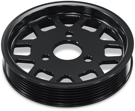 Bevinsee Polea de bomba de dirección asistida de aluminio compatible with E36 E46 E39 E38 E53 Z3 M52TU M54 motor