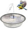 Solarbrunnen Set für draußen 40 cm Zink Schale - Schwimmende Solar Springbrunnen Fontäne und Dekoschale als Outdoor Gartenbrunnen - Außen Wasserspiel als Balkon Vogeltränke, Garten Vogelbad