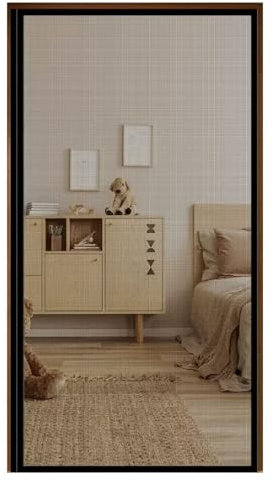 Moustiquaire sur Mesure AimantéE,145x220cm Moustiquaire Enroulable Moustiquaire sur Mesure de Porte Rideau Anti Mouche Portes De Balcon Portes Coulissantes,Noir