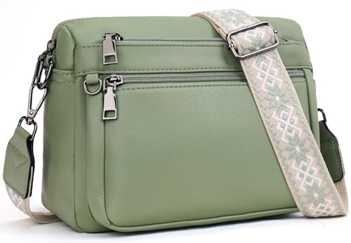 MUIIKOLA umhängetasche damen,umhängetasche mittelgroß tasche umhängetasche,damen leder,Weich Breiter Gurt
