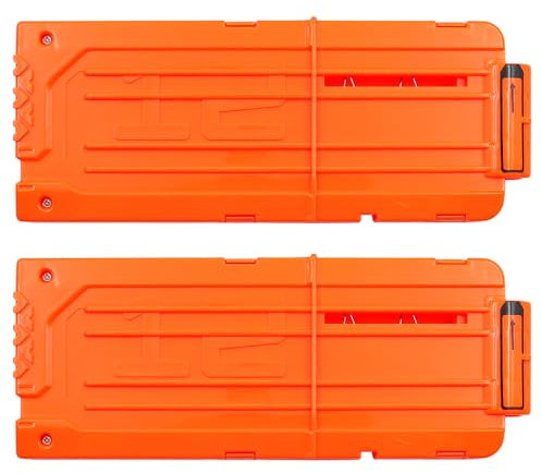 POFET Clip para pistola de balas blandas, 2 piezas, capacidad de reserva 12, clip de carga rápida para la serie Nerf Elite