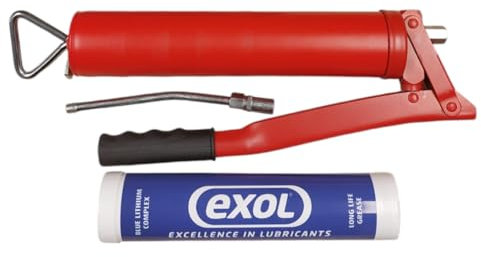 GREASE GUN AND 1 X 400GM EXOL BLUE LITHIUM COMPLEX HIGH TEMPERATURE GREASE CARTRIDGES