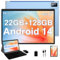 2025 Newest Android 14 Tablets 10 Inch Tablet, 22GB+128GB/2TB, 8000mAh, Octa Core2.0Ghz, 5G/WiFi 6, Widevine L1 FHD, BT5.0, Netflix/Face Unlocking, 13MP, GPS, OTG, GMS Tablet with keyboard＆Mouse-Blue