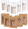 Kleine Geschenktüten mit Fenster Papiertüten mit Henkel 10 Stück Weiße und Braune Kraftpapiertüten TUIOLUI Tüten für Einkaufen, Hochzeiten, Verpackungen, Geburtstag, Weihnachten 15X10X20 cm