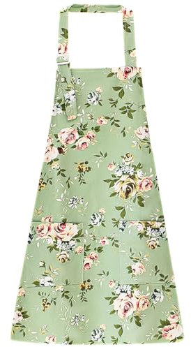 Schürze Damen, Küchenschürze, Wasserdicht Schürzen für Frauen, Grillschürze mit Taschen, SchüRze für Männer Damen