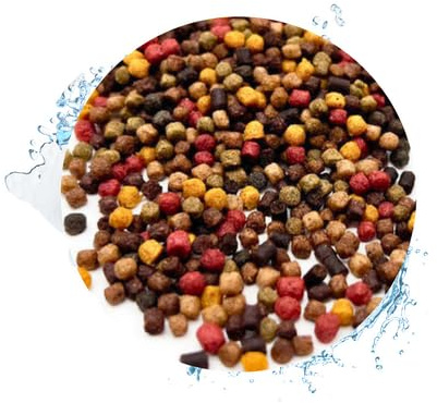 Warnick's Fischfutter Koifutter 5-Sorten-Mix 3 mm - 5 Liter | Fischfutter für Koi & Zierfische - Schwimmfähig & gut verdaulich - Farbverstärkend mit Spirulina