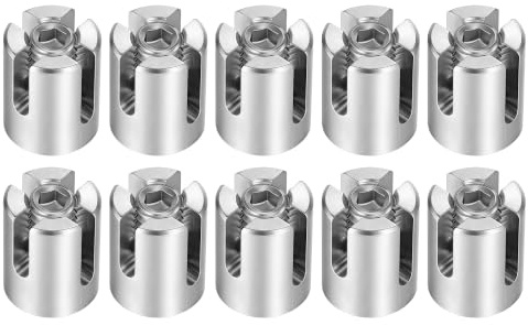 Serre-Câbles Croisés en Acier Inoxydable 316, Attaches de Sécurité pour Câbles Métalliques, Lot de 10, M8 3mm pour Garde-Corps et Treillis Mural