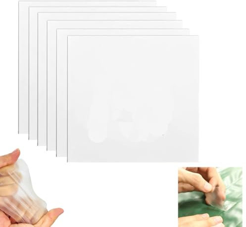 6PCS Kit Reparation Liner Piscine - Rustine Piscine Étanche Flexible TPU 8.8*8.8 cm Ruban adhésif réparation Transparent Piscine pour lit à Eau, bâche de Piscine, Bateau Gonflable, Matelas Gonflable