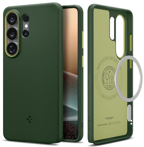 Spigen Nano Pop MagFit für Samsung Galaxy S26 Ultra -AVO Green | Kompatibel mit MagSafe, Zweifarbiges Design, Staubabweisende Oberfläche, Air Cushion Technologie, Innovatives Kameradesign