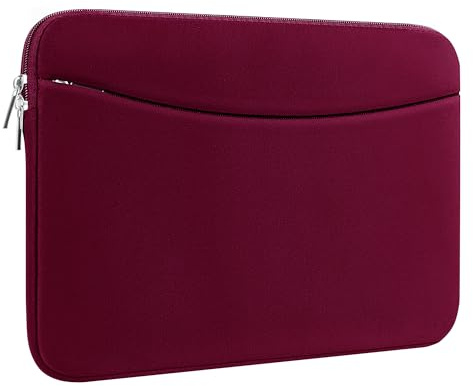 BAAGOAZ 15-16 Inch Laptop Case with Hidden Front Pocket, Red | Compatible with 15.6-16 PC Laptop Notebook Computer Chromebook, Slim Lightweight Laptop Sleeve Bag