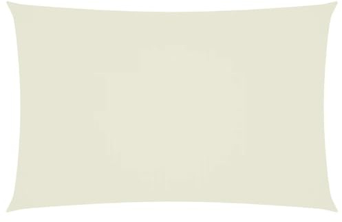 HOMELEN Tenda da sole in tessuto Oxford, rettangolare, 5 x 8 m, colore crema, tenda da sole per giardino, terrazza, pergolato e balcone, protezione UV al 90%, kit di montaggio, impermeabile UV50+