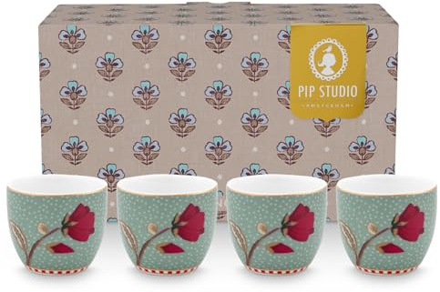 Pip Studio Blooming Tales Fantasy Blue Eierbecher Set4