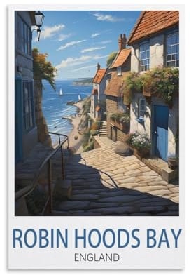 1000-teiliges Puzzle für Erwachsene, Landschaftspuzzle „Robin Hood’s Bay“, 1000 Teile, Malpuzzle für Erwachsene, 1000 Teile, anspruchsvolles DIY-Puzzle für Erwachsene, 52 x 38 cm