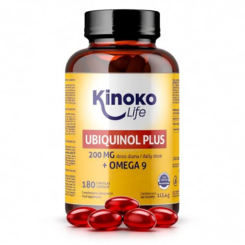 UBIQUINOL Plus 180 Kapslar 200 mg Daglig Dos Reducerat Koenzym Q10 100 mg per Kapsel med Omega 9 och Extra Jungfruolivolja Naturlig Fermentering Softgels