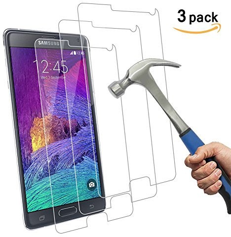 Yatouh [3-Pack] Verre Trempé Galaxy Note 4, Protection en Verre Trempé Note 4 Protecteur d'écran Note 4 Haute Transparence et Ultra résistant pour Protection Sumsung Galaxy Note 4