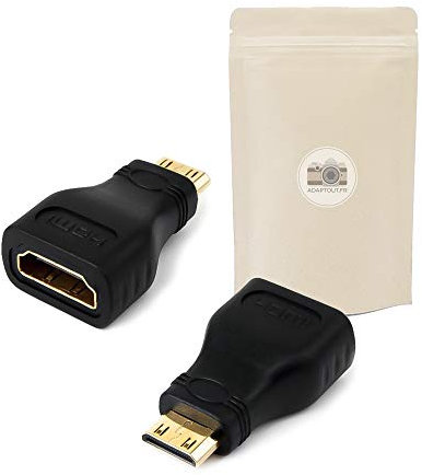 2X Mini HDMI-Stecker auf HDMI-Buchse Adapter Vergoldeter HD 4K 3D-Anschluss