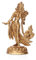 Bodhi Weiße Tara Statue stehend, goldgelb, Messing, ca. 13 cm