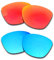 SOODASE Pour Oakley Frogskins Des lunettes de soleil Rouge/Bleu 2 Paires Verres de remplacement polarisés