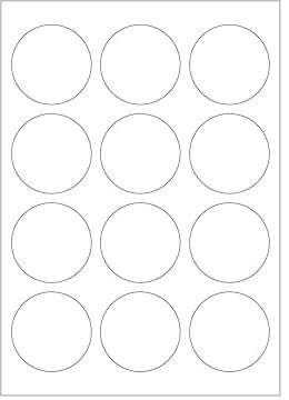 MADE IN GERMANY 120 Etiketten selbstklebend 60 mm rund weiß permanent klebend auf Bogen A4 (10 Bögen x 12 Etik.) CS Label – Universaletiketten zum Beschriften und Bedrucken.
