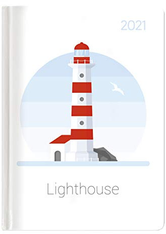 Mini-Buchkalender Style Lighthouse 2021 - Taschen-Kalender A6 - Leuchtturm - Day By Day - 352 Seiten - Notiz-Buch - Alpha Edition: Taschen-Kalender A6 - Leuchtturm - Day By Day - Notiz-Buch