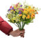 ICEBLUEOR 6 Bundles of 6 Colors Artificial Flowers,Fake Silk Daisy Flowers for Indoor and Outdoor,Decorative Artificial Flowers Greenery Shrubs Plants,Plastic UV Resistant Flowers for Vase Garden