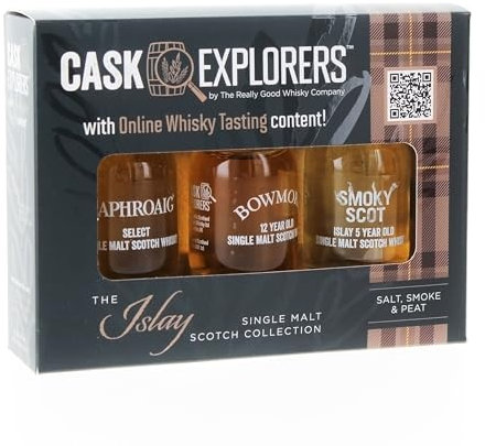 Peaty Whisky Tasting Pack - 3 Single Malts from Islay with Tasting Notes