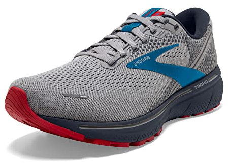 Brooks Ghost 14 Grey/Blue/Red 10.5 D (M)
