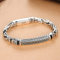 CXWK Silberschmuck Herren Armband Persönlichkeit Friedensmuster Retro Hipster Schlüsselmuster Schnalle Geschenkzubehör