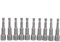 10pcs Jeu de Douilles Hexagonales, Accessoires pour tournevis Sets d'embouts pour tournevis Magnétiques Adaptateur de Douille en Acier au Chrome Vanadium 10mm