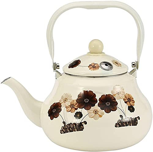 ZHANGZONG Bouilloire INOX Théière en Fonte Bouilloire sifflante Bouilloire Vintage Bouilloire en céramique, Bouilloire à ébullition Rapide/théières en émail. pour la Maison et Le Restaurant, O