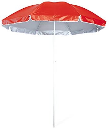 Parasol de plage coupe-vent coloré pour mer, piscine, été, pare-soleil (rouge)
