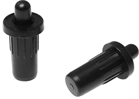 Maxmoral 20 Stück Schranktür-Reparaturstifte Dämpfer Ersatz Kunststoff Rollladen federbelastete Möbelbeschläge Tür Federstifte 25 mm x 7,5 mm, Schwarz